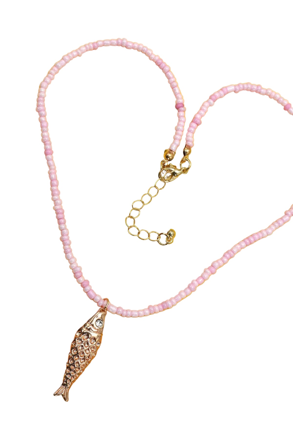 Beaded Fish Non-Tarnish Necklace