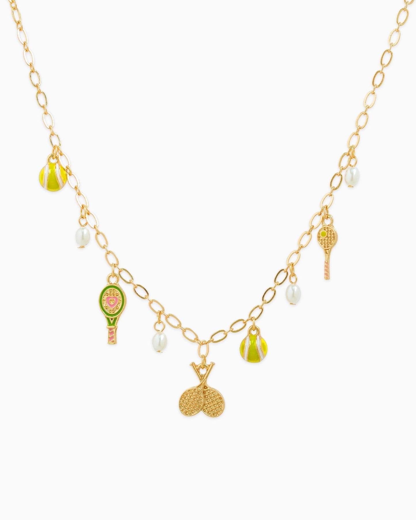 GameDay Tennis Court Color Charm Necklace