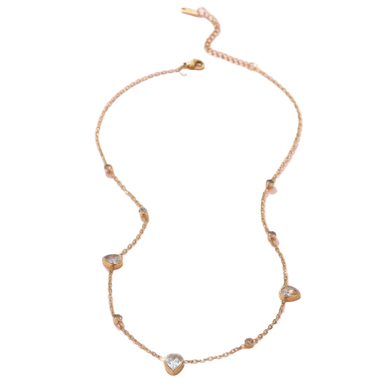 Multi Gem Non-Tarnish Necklace