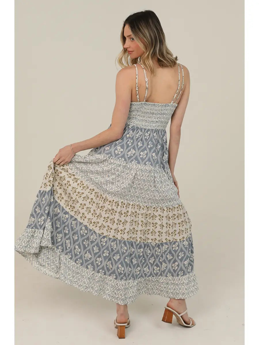 Double Strap V-Neck Maxi Dress