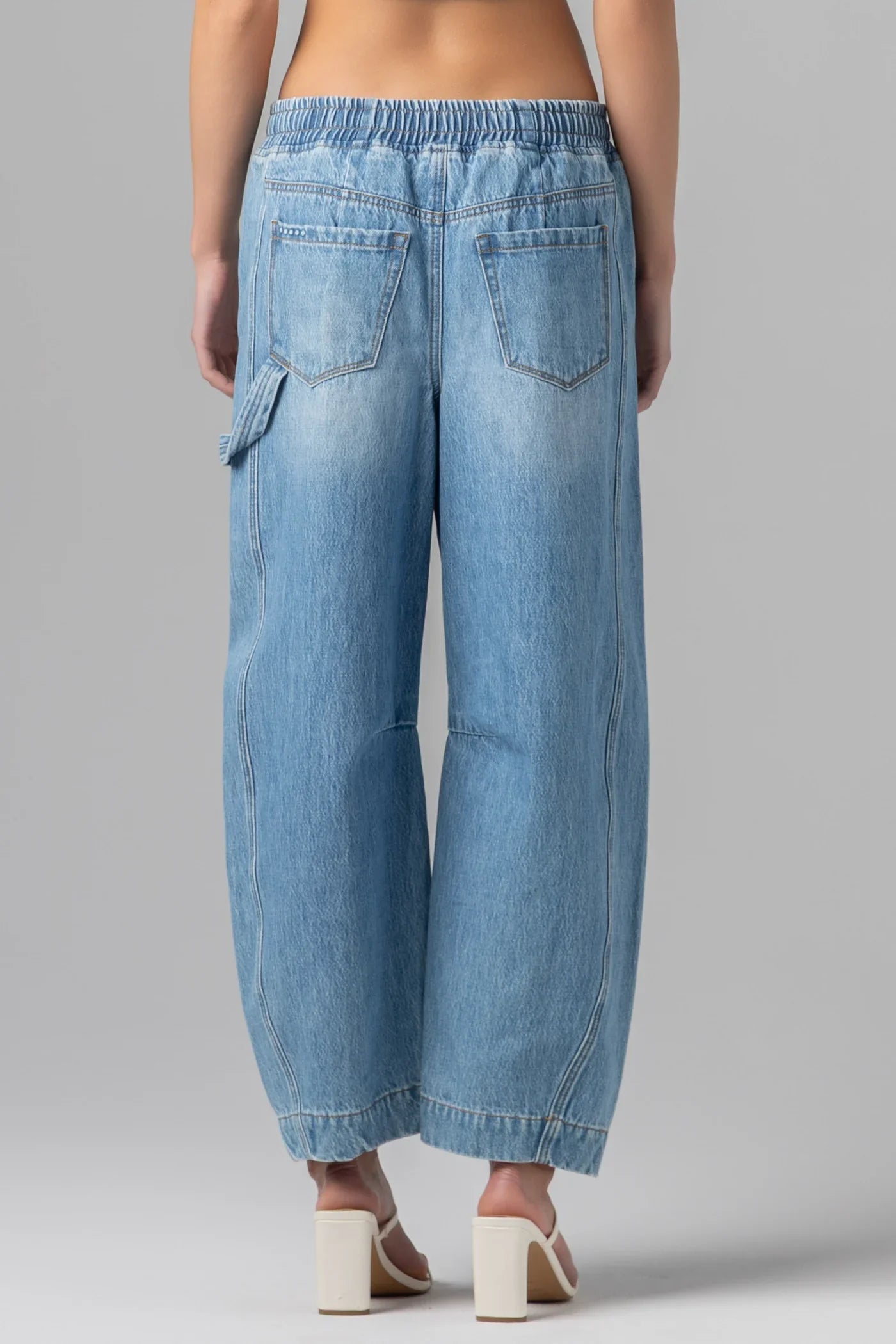 Blank NYC Low Waist Drawstring Barrel Jean