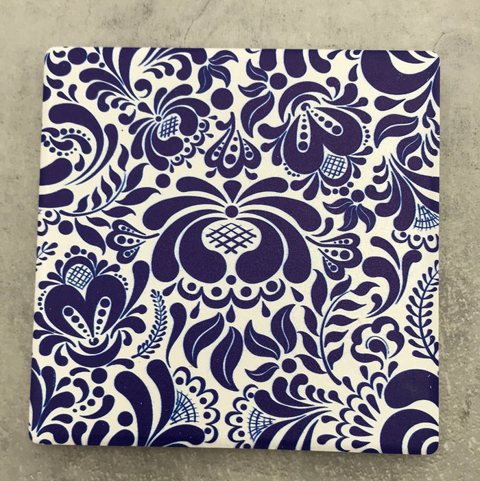 Blue Folk Coasters