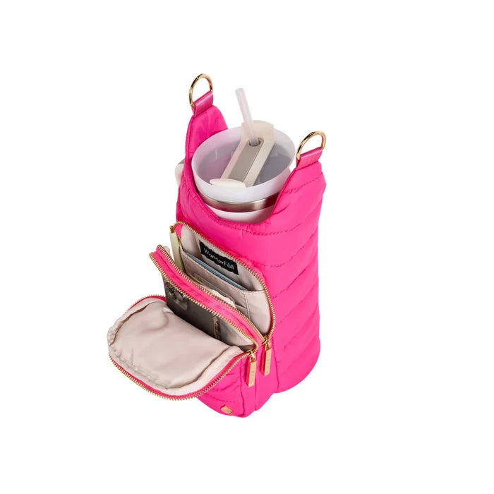 Bright Pink HydroBag® Handle™ with Pink and Cream Strap