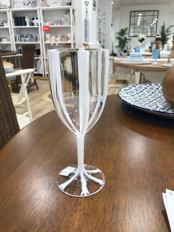 Cabana Acrylic Wine Glass-White