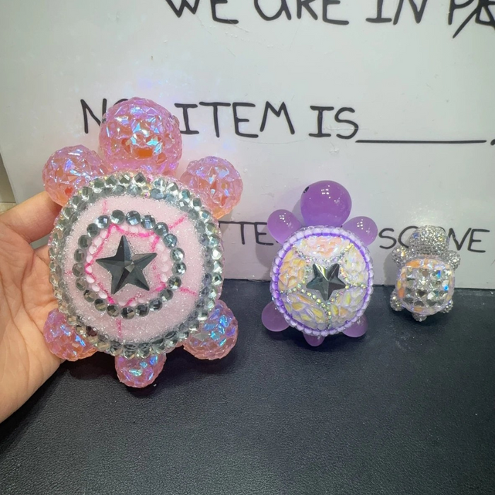 Handmade Diamond Large Size Turtle Ornament Resin Mold