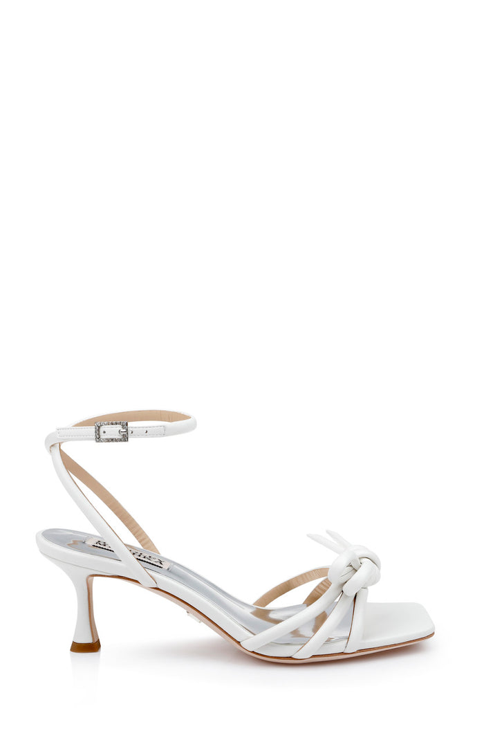 White | Loyalty Knot Detail Sandal