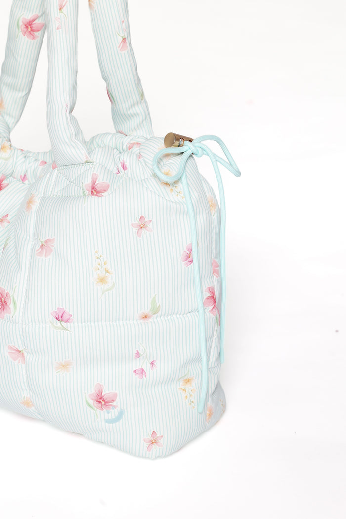 ACCESSORIES Marshmallow Midi Tote - Blue Garden Stripe