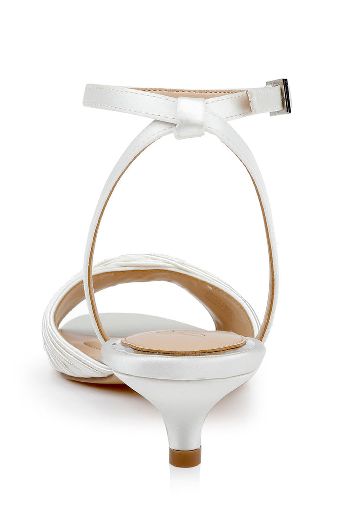 Ivory | Nance Kitten Heel Sandals Back