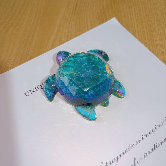 Handmade Crystal-Cut Turtle Ornament Resin Mold