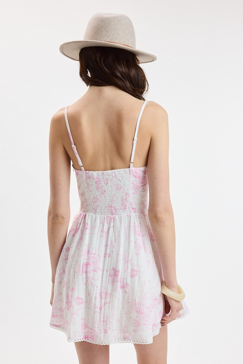 Delicate Lace Fit & Flare Mini Dress