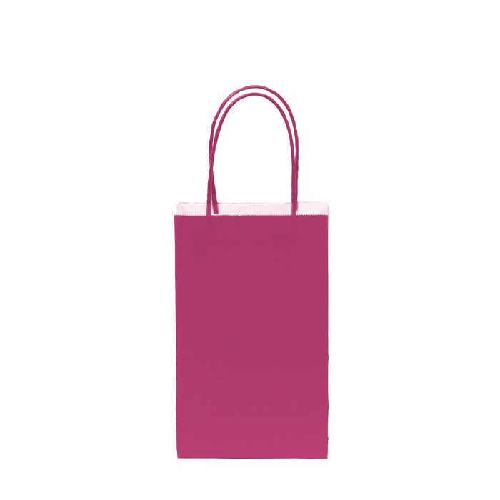 12 pcs- Solid Magenta Color Kraft Bag 5" x 8.25"