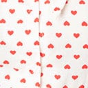 Unique Vintage 1960s White & Red Heart Print Chita Blouse