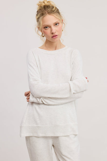 Brushed Round Neck Pullover