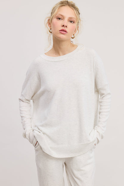 Brushed Round Neck Pullover