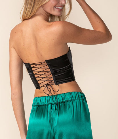 Shania Satin Corset Top