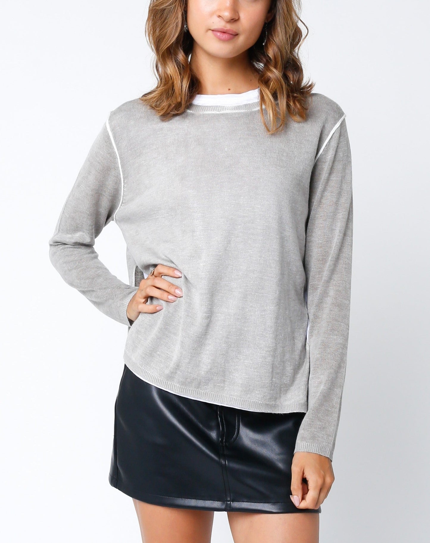 Layered Sweater Top