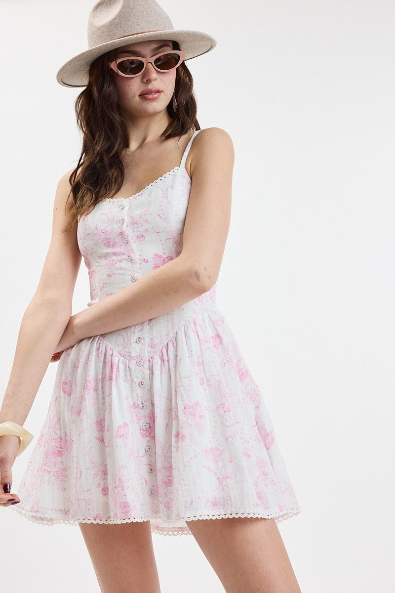 Delicate Lace Fit & Flare Mini Dress