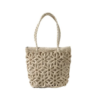 Crochet Floral Shoulder Bag