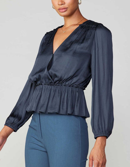 Current Air Peplum Surplus Blouse