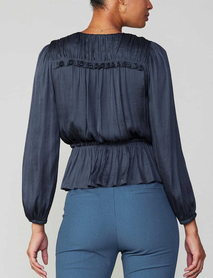 Current Air Peplum Surplus Blouse