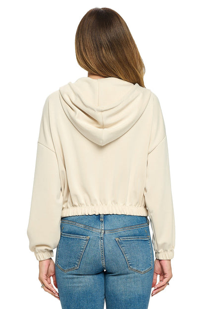 Cropped LS Half Zip Hoodie