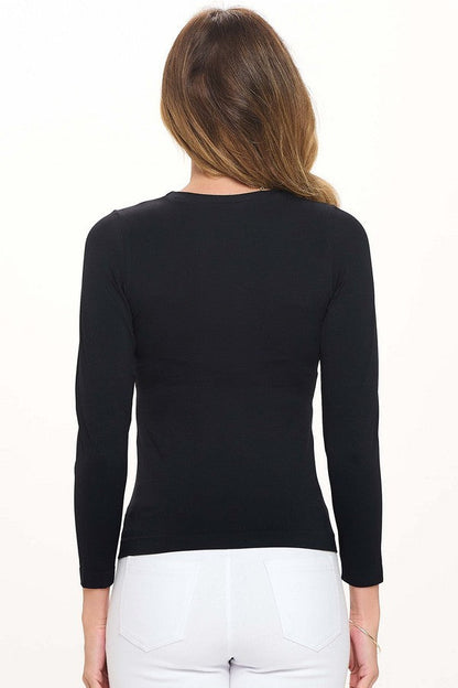 Seamless Round Neck LS Top