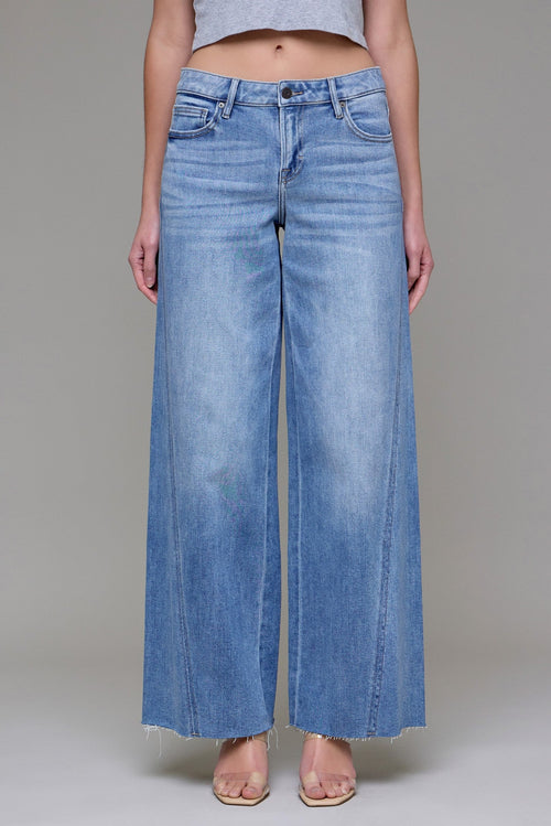 Hidden Mid Rise Wide Leg