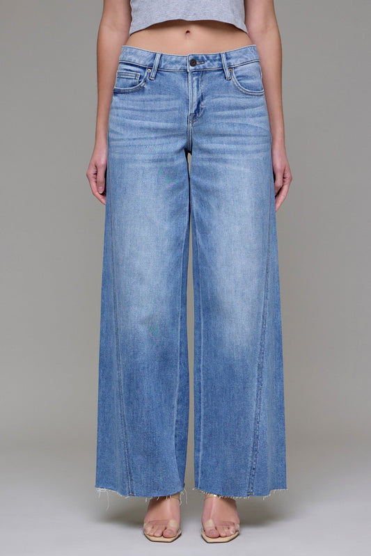 Hidden Mid Rise Wide Leg
