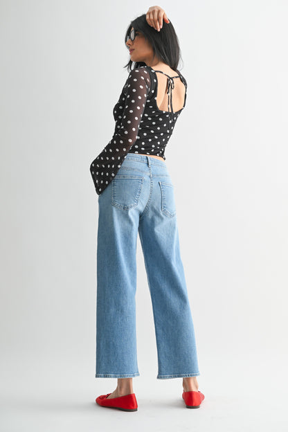 Just Black Petite Slim Wide Leg