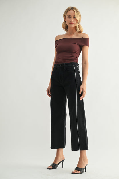 Just Black Barrel Jean Twist