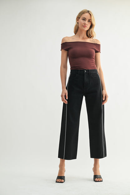 Just Black Barrel Jean Twist