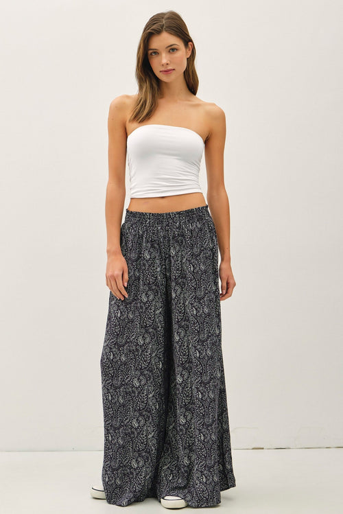 Paisly Ultra Wide Leg Pant