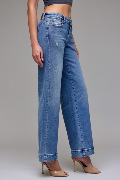 Hidden 33' Inseam Low Rise Nori Wild Leg