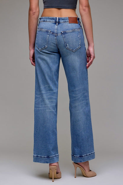 Hidden 33' Inseam Low Rise Nori Wild Leg