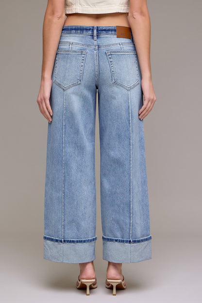 Hidden Nori Mid Rise Extra Wide Leg