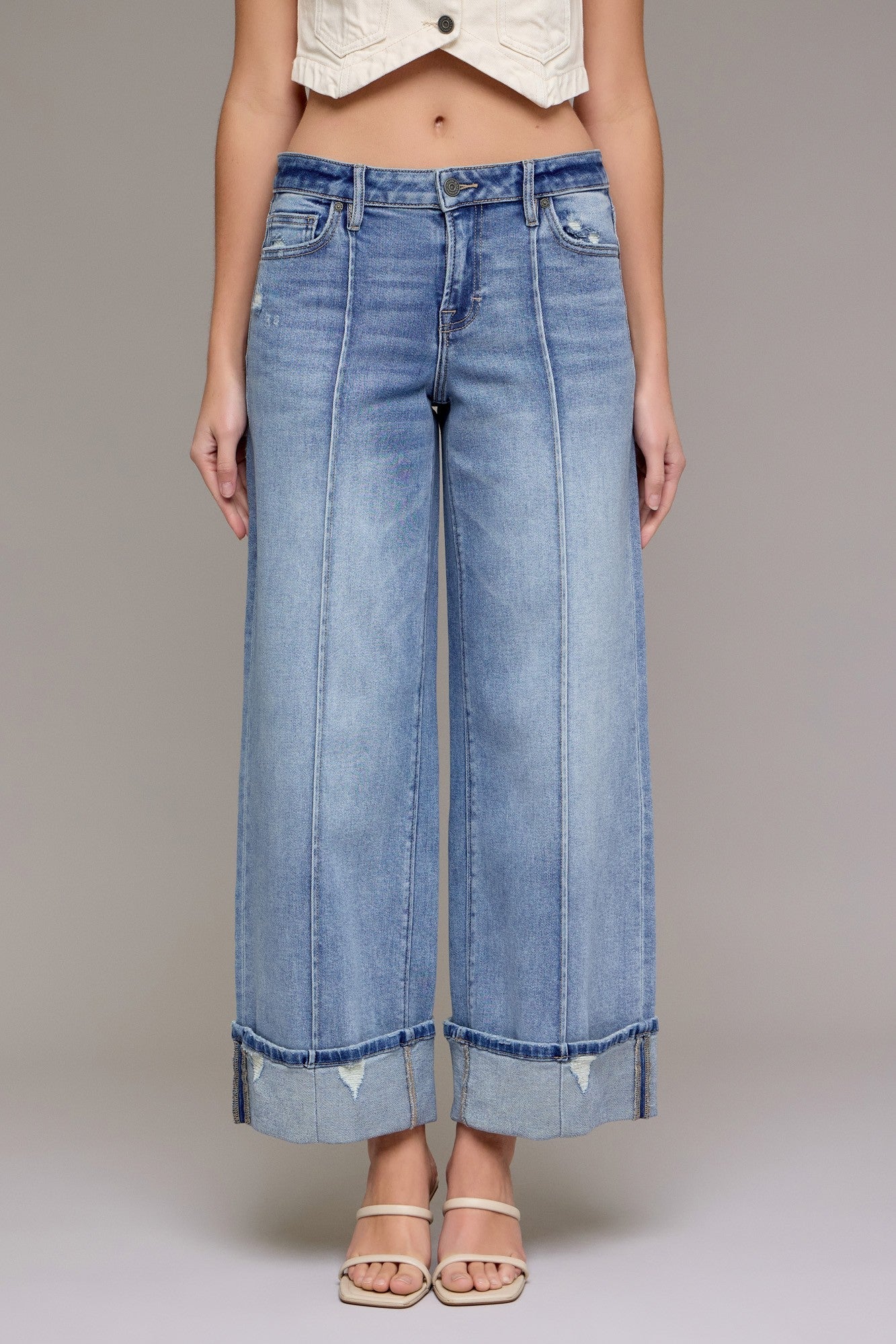 Hidden Nori Mid Rise Extra Wide Leg