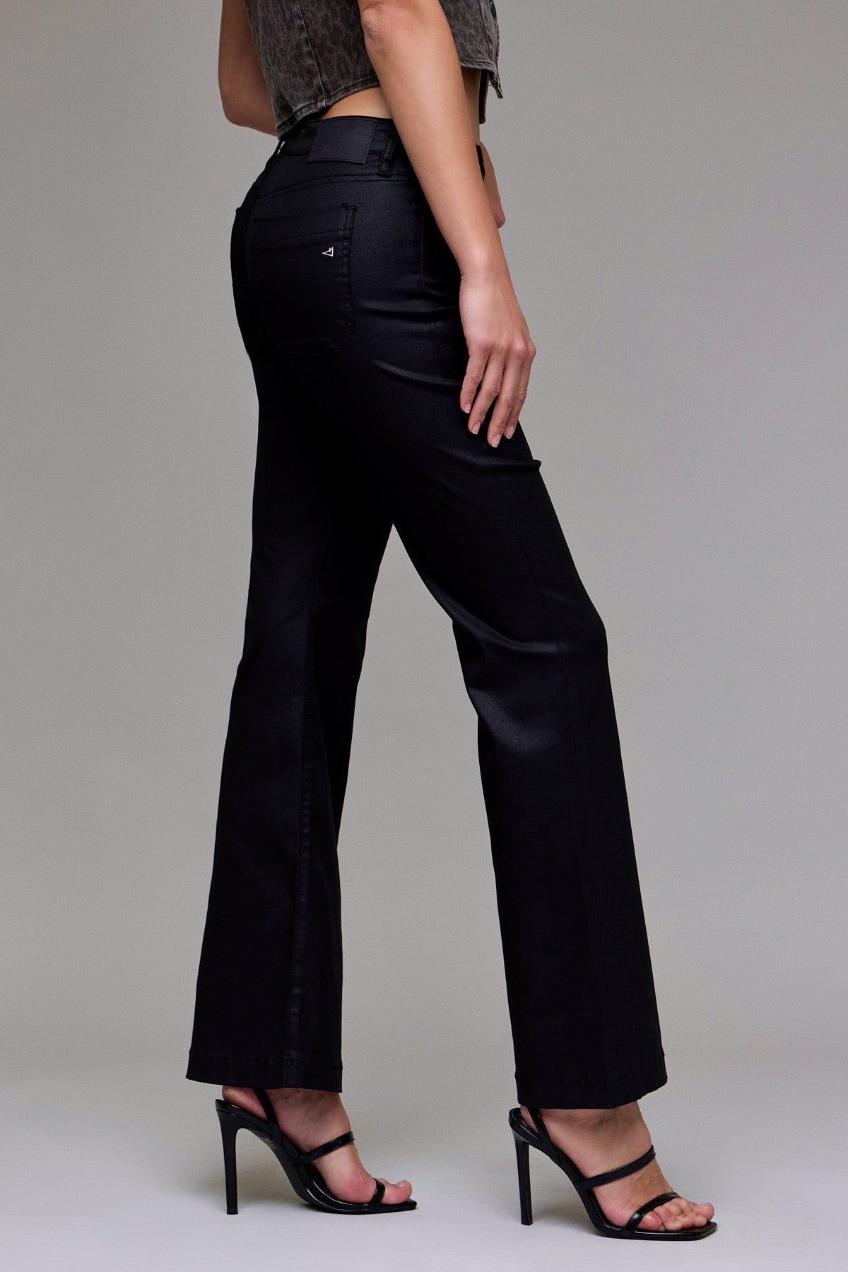 Hidden Low Rise Comfort Coated Flare Jean