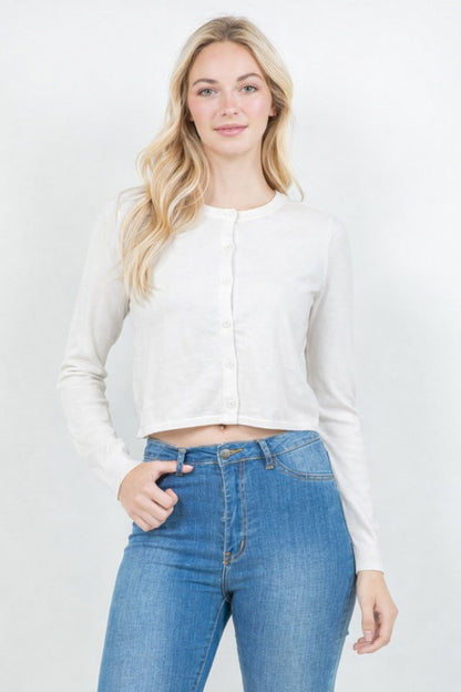 Basic Button Up Cardigan Sweater