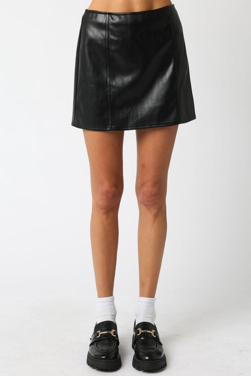 Presley Leather Mini Skirt