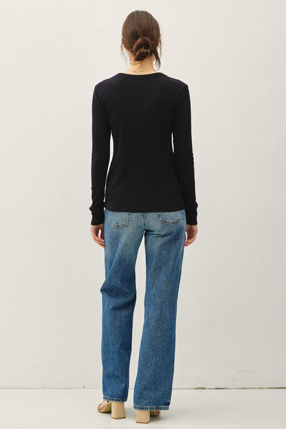 Classic Long Sleeve Ribbed Tee