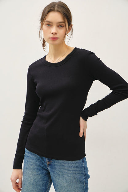 Classic Long Sleeve Ribbed Tee