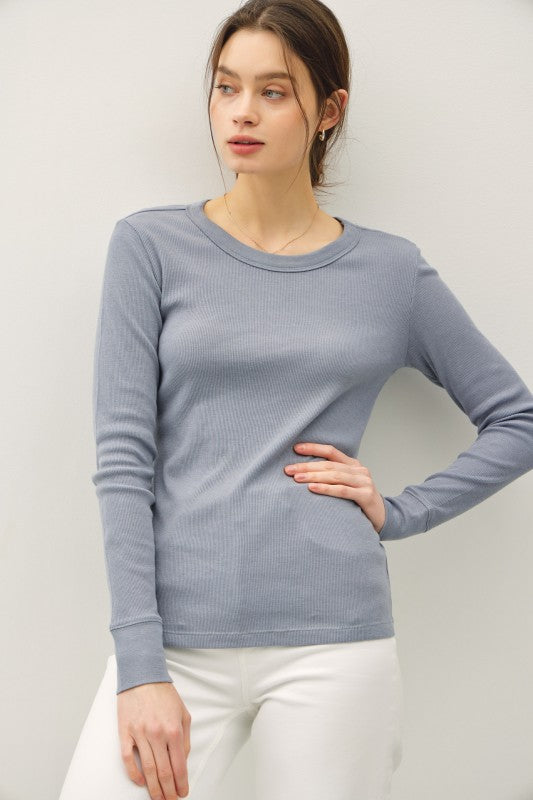 Classic Long Sleeve Ribbed Tee