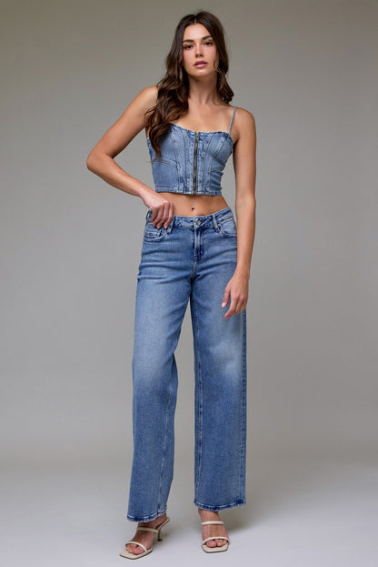 Hidden Mid Rise Logan Dad Jean