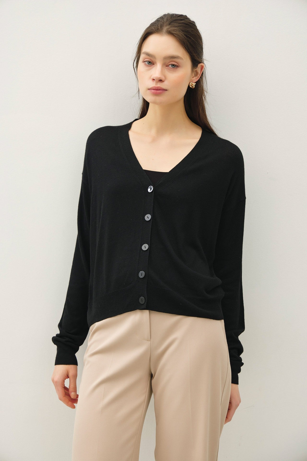 Long Sleeve Button Up Varsity Cardigan