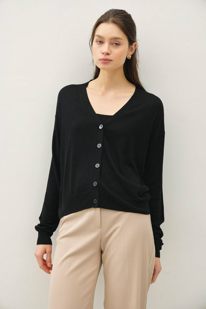 Long Sleeve Button Up Varsity Cardigan