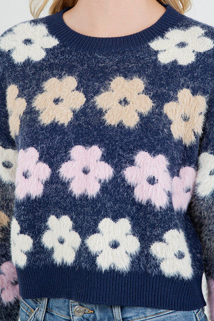Flower Pullover Sweater