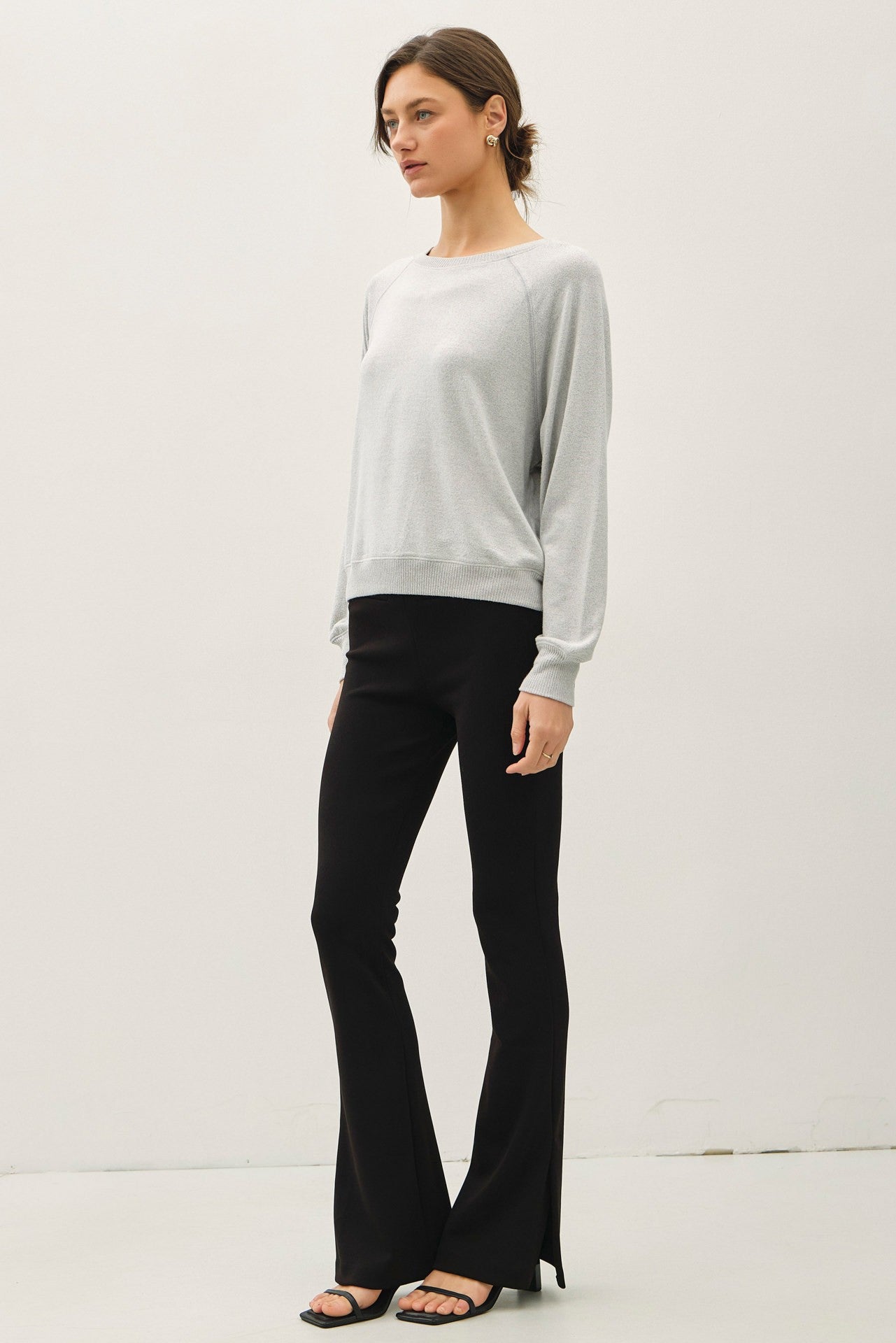 Baseball Style Long-sleeve Boxy Cut Tee