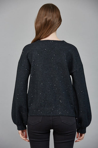 Rhinestone Bow Closure Cardigan
