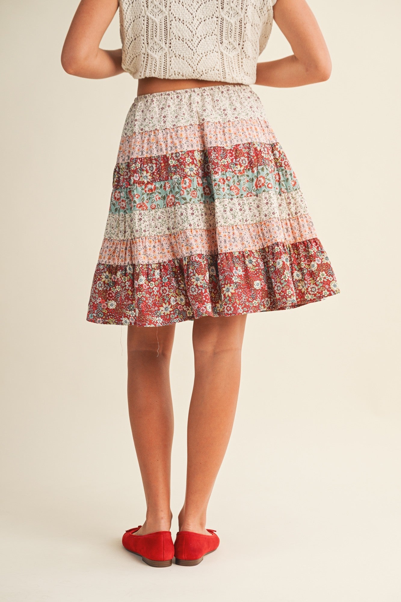 Floral Print A-Line Mini Skirt
