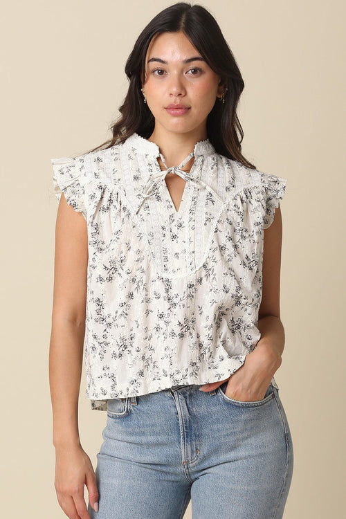 Ruffle Sleeveless Blouse